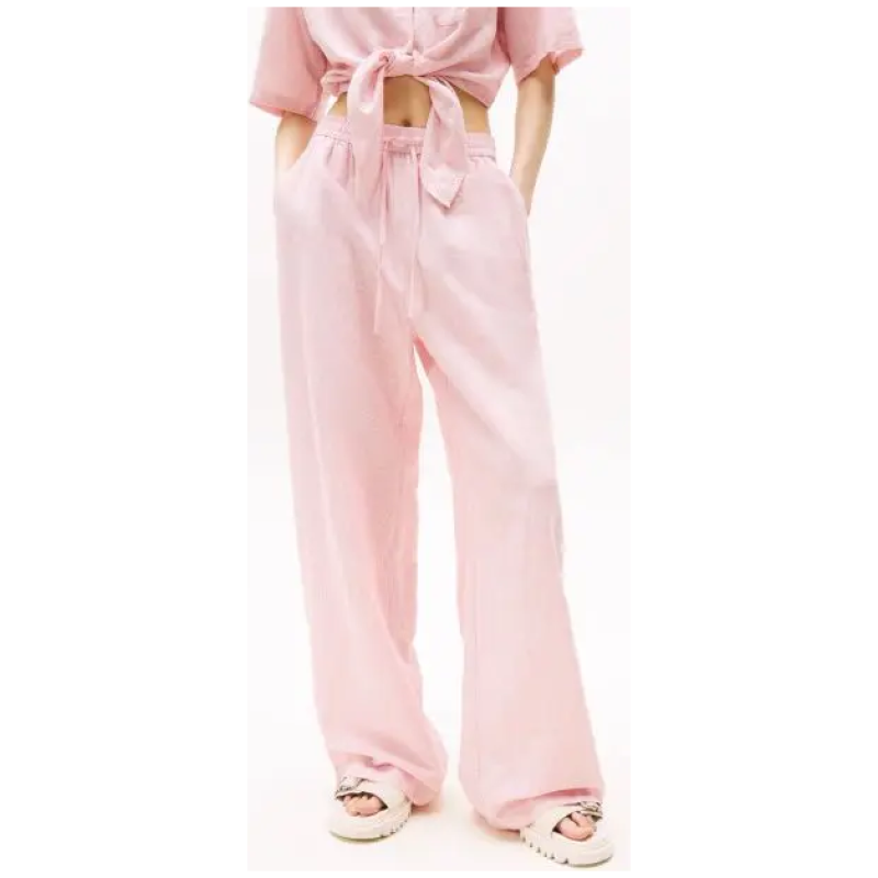 TOMMY JEANS Wide-Length Linen Pants